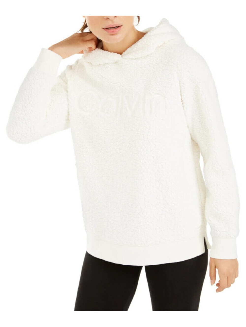 Calvin Klein Womens Performance Logo Fleece Hoodie Size 2XL